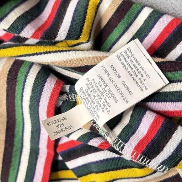 J.Crew Women’s Sz S J Crew Perfect Fit Long Sleeve T-Shirt Striped Colorful - Picture 8 of 12